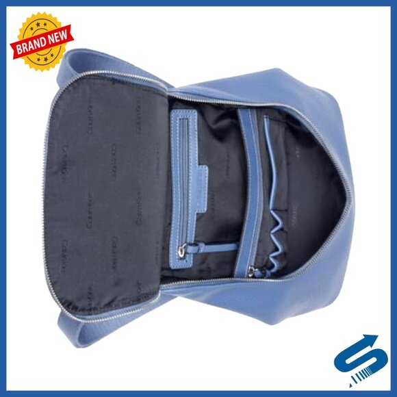 Organizational Vegan Leather Backpack Chic Minimal Business Casual Daypack - Picture 5 of 5